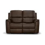 Henry Burnt Umber Leather Power Reclining Loveseat with Power Headrests & Lumbar - Image 4