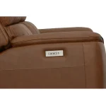 Henry Caramel Leather Power Reclining Loveseat with Power Headrests & Lumbar - Image 7