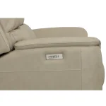 Henry Beige Leather Power Reclining Loveseat with Power Headrests & Lumbar - Image 6