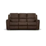 Henry Burnt Umber Leather Power Reclining Sofa with Power Headrests & Lumbar - Image 4