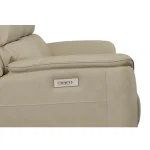 Henry Beige Leather Power Reclining Sofa with Power Headrests & Lumbar - Image 6