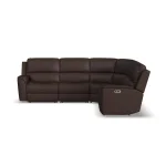 Henry Burnt Umber Leather Power Reclining Sectional with Power Headrest & Lumbar - Image 4