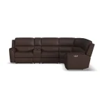 Henry Burnt Umber Leather Power Reclining Sectional with Power Headrest & Lumbar - Image 11