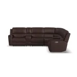 Henry Burnt Umber Leather Power Reclining Sectional with Power Headrest & Lumbar - Image 12