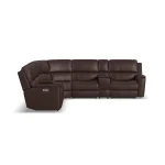 Henry Burnt Umber Leather Power Reclining Sectional with Power Headrest & Lumbar - Image 13