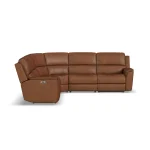 Henry Leather Power Reclining Sectional with Power Headrests & Lumbar - Image 5