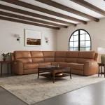 Henry Leather Power Reclining Sectional with Power Headrests & Lumbar - Image 10