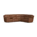 Henry Leather Power Reclining Sectional with Power Headrests & Lumbar - Image 11