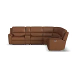 Henry Leather Power Reclining Sectional with Power Headrests & Lumbar - Image 12
