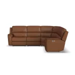 Henry Leather Power Reclining Sectional with Power Headrests & Lumbar - Image 13