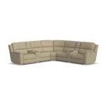Henry Beige Leather Power Reclining Sectional with Power Headrest & Lumbar - Image 10