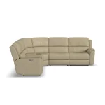 Henry Beige Leather Power Reclining Sectional with Power Headrest & Lumbar - Image 14
