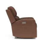 Linden Caramel Leather Power Recliner with Power Headrest & Lumbar - Image 5