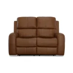 Linden Caramel Leather Power Reclining Loveseat with Power Headrests & Lumbar - Image 4