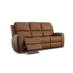 Linden Caramel Leather Power Reclining Sofa with Power Headrests & Lumbar - Image 6