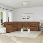 Linden Charcoal Leather Power Reclining Sectional with Power Headrests & Lumbar - Image 3
