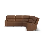 Linden Charcoal Leather Power Reclining Sectional with Power Headrests & Lumbar - Image 4