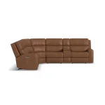 Linden Charcoal Leather Power Reclining Sectional with Power Headrests & Lumbar - Image 5