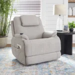 Zecliner Model 2 Petite Dove Fabric Power Lift Sleep Recliner with Power Headrest & Lumbar - Image 3