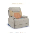 Zecliner Model 2+ Dove Fabric Power Lift Sleep Recliner with Power Headrest, Lumbar, Heat & Massage - Image 15