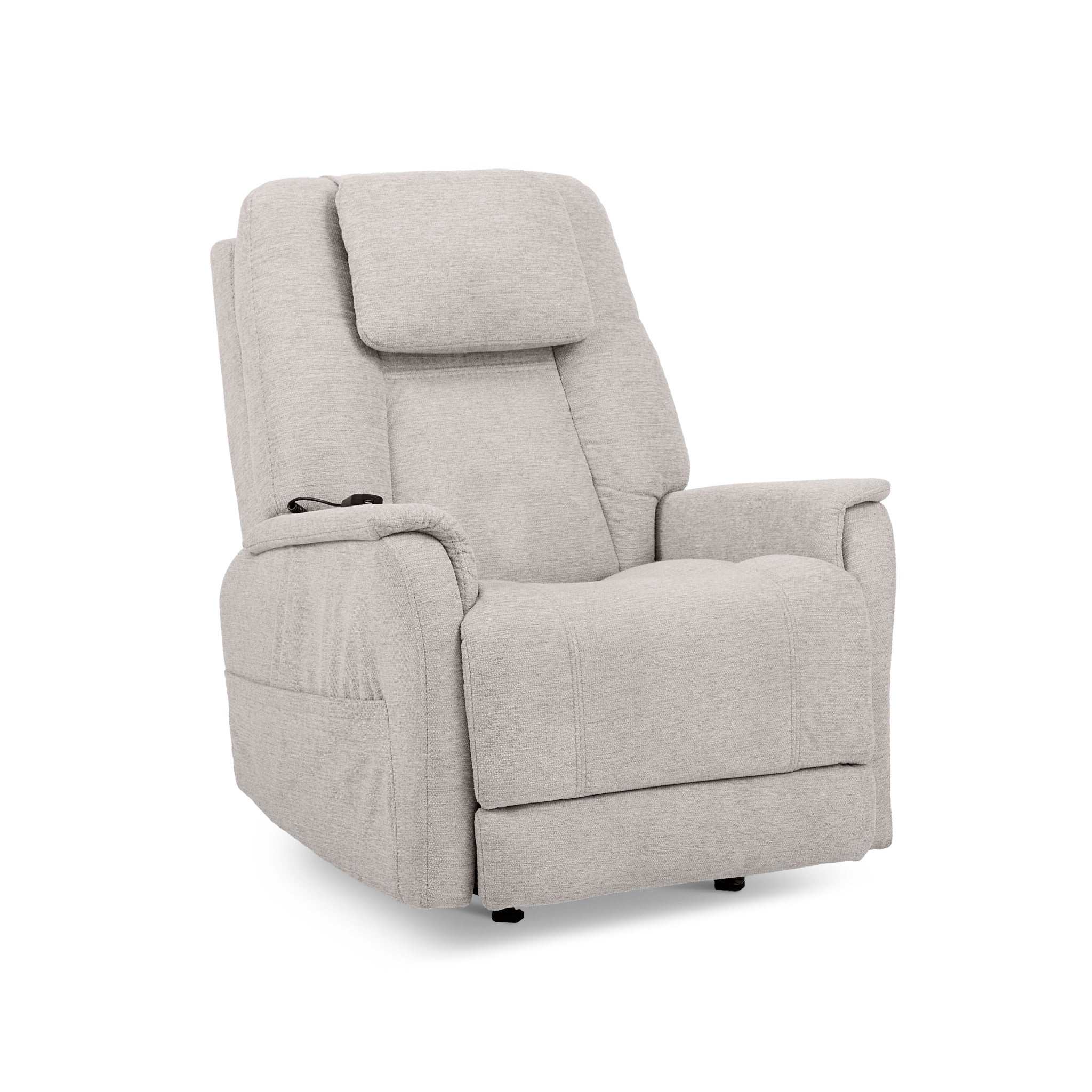 Zecliner Model 3+ Ceramic Fabric Power Lift Sleep Recliner with Power Headrest, Lumbar, Heat & Massage