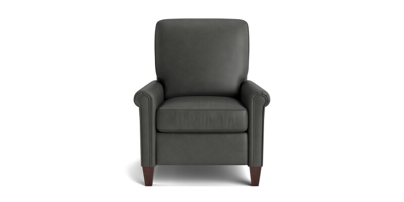 112402L53-101294431 Thompson Leather Panel Arm Accent Chair - Image 1