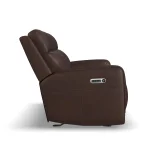 Alister Burnt Umber Leather Power Gliding Sofa with Power Headrests & Lumbar - Image 5
