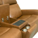 Alister Sedona Leather Power Gliding Loveseat with Console, Power Headrests & Lumbar - Image 13