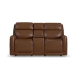 Alister Sedona Leather Power Gliding Loveseat with Console, Power Headrests & Lumbar - Image 4