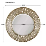 Alita Round Mirror, Champagne - Image 4