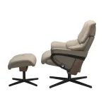 Stressless® Reno (M) Cross Base Recliner with Ottoman - Image 3