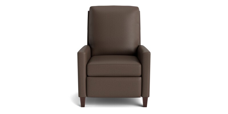 Trevor Leather Track Arm Manual Recliner