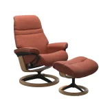 Stressless® Sunrise (M) Signature Base Recliner with Ottoman