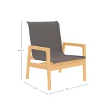 Seashore N-dura Wood Outdoor Lounge Chair - Image 7