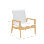 Seashore N-dura Wood Outdoor Lounge Chair - Image 8