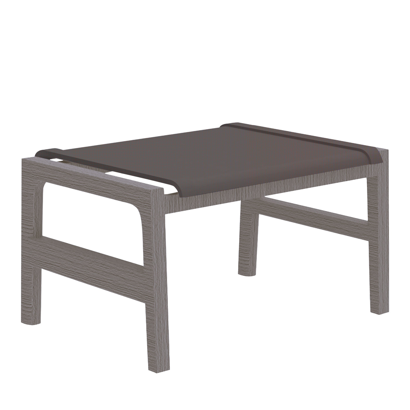 Seashore N-dura Wood Outdoor Sling Ottoman