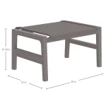 Seashore N-dura Wood Outdoor Sling Ottoman - Image 5