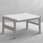 Seashore N-dura Wood Outdoor Sling Ottoman - Image 7