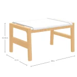 Seashore N-dura Wood Outdoor Sling Ottoman - Image 9