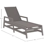 Seashore N-dura Wood Outdoor Chaise Lounge
