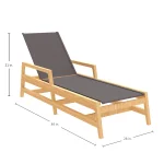 Seashore N-dura Wood Outdoor Chaise Lounge - Image 6