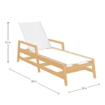 Seashore N-dura Wood Outdoor Chaise Lounge - Image 7
