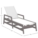 Seashore N-dura Wood Outdoor Chaise Lounge - Image 13