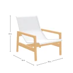 Seashore N-dura Wood Outdoor Easy Chair - Image 4