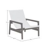 Seashore N-dura Wood Outdoor Easy Chair - Image 5