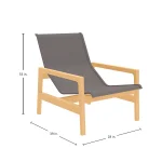 Seashore N-dura Wood Outdoor Easy Chair - Image 7