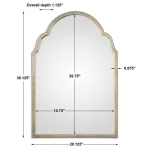 Brayden Petite Arch Mirror, Champagne - Image 6