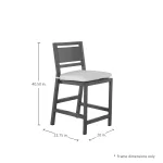 Avondale Wrought Aluminum Outdoor Counter Stool - Image 8