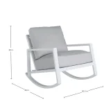 Avondale Wrought Aluminum Outdoor Lounge Rocker Chair - Image 30