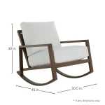Avondale Wrought Aluminum Outdoor Lounge Rocker Chair - Image 19